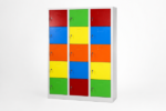 Jessan Office 15-Compartment Teacher & Student Locker – Colorful