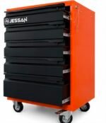 Jessan Ofis 5-Drawer Tool Cart – Orange & Black