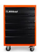 Jessan Ofis 5-Drawer Tool Cart – Orange & Black - Image 4