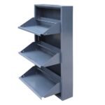 Jessan Ofis 3-Tier Metal Shoe Rack – Anthracite - Image 3