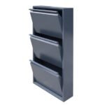Jessan Ofis 3-Tier Metal Shoe Rack – Anthracite - Image 4