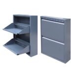 Jessan Ofis 2-Tier Metal Shoe Rack – Anthracite - Image 3