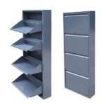 Jessan Ofis 4-Tier Metal Shoe Rack – Anthracite - Image 3