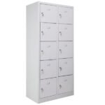 Jessan Ofis 10-Compartment Teacher & Student Locker – Gray