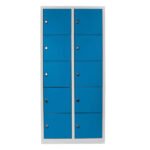 Jessan Office 10-Compartment Teacher & Student Locker – Gray & Blue