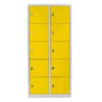 Jessan Office 10-Compartment Teacher & Student Locker – Gray & Yellow