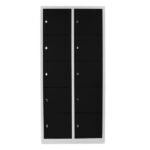 Jessan Ofis 10-Compartment Teacher & Student Locker – Gray-Black