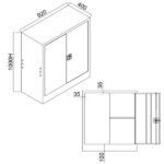 Jessan Ofis 100-Compartment File Cabinet – Gray & Black - Image 3