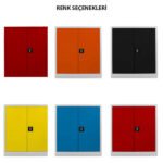 Jessan Ofis 100-Compartment File Cabinet – Gray & Red - Image 4