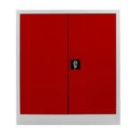 Jessan Ofis 100-Compartment File Cabinet – Gray & Red