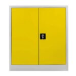 Jessan Ofis 100-Compartment File Cabinet – Gray & Yellow