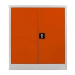 Jessan Ofis 100-Compartment File Cabinet – Gray & Orange