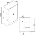 Jessan Ofis 130-Compartment Filing Cabinet – Gray & Yellow - Image 3