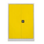 Jessan Ofis 130-Compartment Filing Cabinet – Gray & Yellow