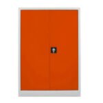 Jessan Ofis 130-Compartment Filing Cabinet – Gray & Orange