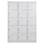 Jessan Office 15-Compartment Teacher & Student Locker – Gray - Image 5