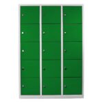 Jessan Ofis 15-Compartment Teacher & Student Locker – Gray-Green