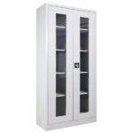 Jessan Ofis 198-Compartment Glass-Door Filing Cabinet – Gray