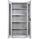 Jessan Ofis 198-Compartment Glass-Door Filing Cabinet – Gray - Image 3