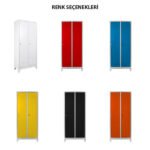Jessan Ofis 2-Door Economy Locker – Gray-Red - Image 3