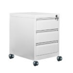 Jessan Ofis 3-Drawer Mobile Pedestal – Gray
