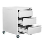Jessan Ofis 3-Drawer Mobile Pedestal – Gray - Image 2