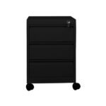 Jessan Ofis 3-Drawer Mobile Pedestal – Black