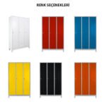 Jessan Ofis 3-Door Eko Locker – Gray-Red - Image 4