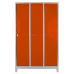 Jessan Ofis 3-Door Eko Locker – Gray-Orange