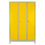 Jessan Ofis 3-Door Standard Locker – Gray-Yellow