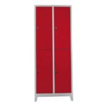 Jessan Ofis 4-Door Eko Locker – Gray-Red