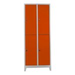 Jessan Ofis 4-Door Eko Locker Cabinet Gray-Orange