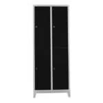 Jessan Ofis 4-Door Standard Locker Cabinet Gray-Black