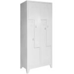 Jessan Ofis 4-Door Z-Shape Locker Cabinet Gray