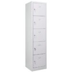 Jessan Office 5-Compartment Teacher & Student Locker – Gray