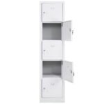 Jessan Office 5-Compartment Teacher & Student Locker – Gray - Image 2