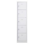 Jessan Office 5-Compartment Teacher & Student Locker – Gray - Image 3