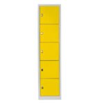 Jessan Ofis 5-Compartment Teacher & Student Locker – Gray-Yellow