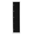Jessan Ofis 5-Compartment Teacher & Student Locker – Gray-Black