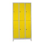 Jessan Ofis 6-Door Standard Locker Cabinet Gray-Yellow