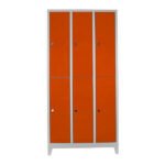 Jessan Ofis 6-Door Standard Locker Cabinet Gray-Orange