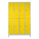 Jessan Ofis 8-Door Locker Cabinet Gray-Yellow