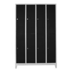 Jessan Office 8-Door Locker - Gray/Black