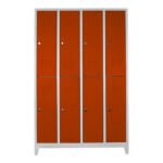 Jessan Ofis 8-Door Locker Cabinet Gray-Orange