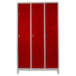 Jessan Office 9-Door Eco Locker - Gray/Red