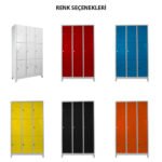 Jessan Ofis 9-Compartment Standard Locker Gray-Red - Image 4