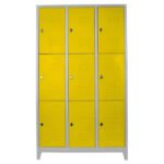 Jessan Ofis 9-Compartment Standard Locker Gray-Yellow