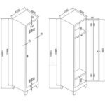 # Jessan Ofis Single-Compartment Locker Gray-Yellow - Image 3