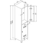 Jessan Ofis Single-Compartment Half-Door Locker Gray - Image 5
