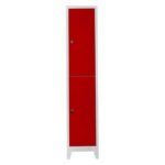 Jessan Ofis Single-Compartment Half-Door Locker Gray-Red